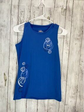 Under Armour Heat Gear Volleyball Blue Tank Top Small for Women